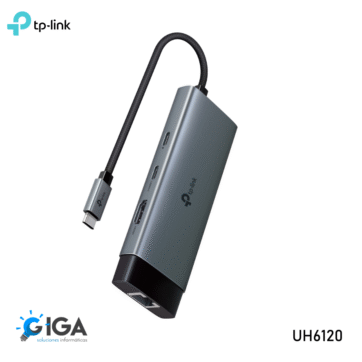 HUB USB-C 6 EN1 TPLINK UH6120 HDMI- ETHERNET- USB 3.0- USB C