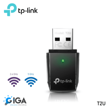 ADAPTADOR USB WIRELESS TP-LINK AC600 ARCHER T2U DUAL BAND