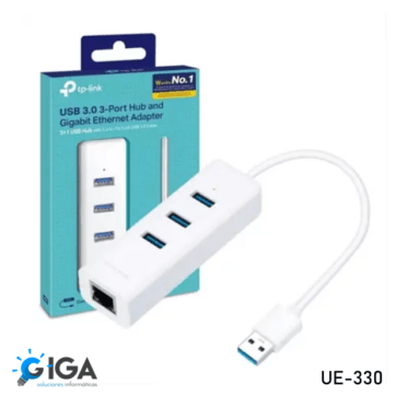 ADAPTADOR TPLINK UE330 USB 3.0 A RED GIGABIT + HUB USB