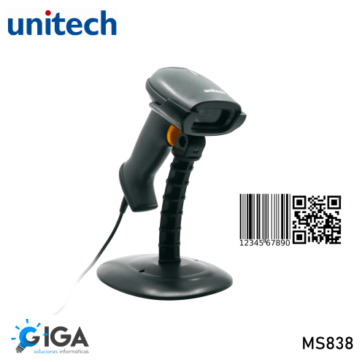LECTOR CODIGOS BARRA UNITECH MS838 1D/2D CABLE USB