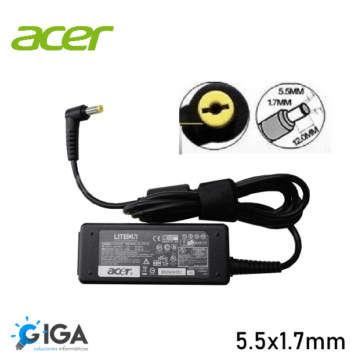 ADAPTADOR LAPTOP ACER 19V 3.42 AMP 5.5*1.7MM