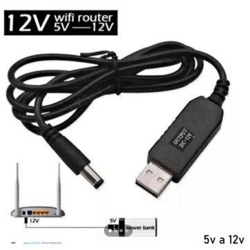 CABLE CONVERTIDOR DE 5V A 12V PARA ROUTER