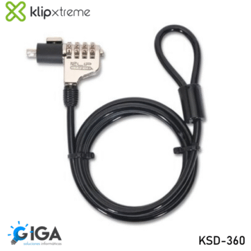 CABLE SEGURIDAD PARA LAPTOP CON CLAVE KLIPXTREME KSD-360