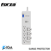 REGLETA FORZA CON SUPRESOR PICOS FSP-821USBCW 8TOMAS 3USB