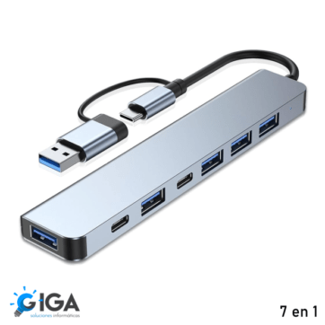 HUB USB-C 7 EN 1 USB-C USB-A