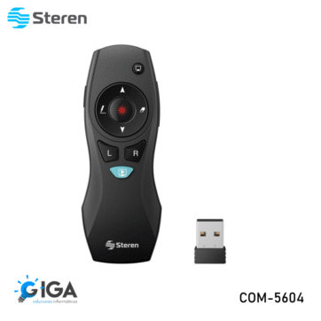 PRESENTADOR INALAMBRICO CON PUNTERO LASER Y AIR MOUSE STEREM COM-5604