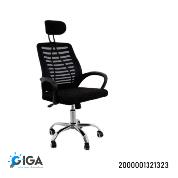SILLA OFICINA NEGRA CON REPOSA CABEZA 072