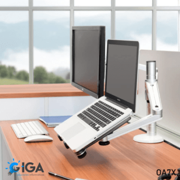 SOPORTE DOBLE PARA LAPTOP Y MONITOR OA7X