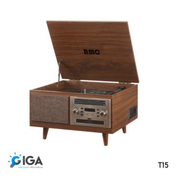 TOCADISCOS RMC T15 8 EN 1: VINILO, CASSETTE, CD, RADIO, USB, BLUETOOTH