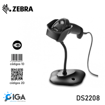 LECTOR CODIGO BARRAS ZEBRA 1D/2D DS2208